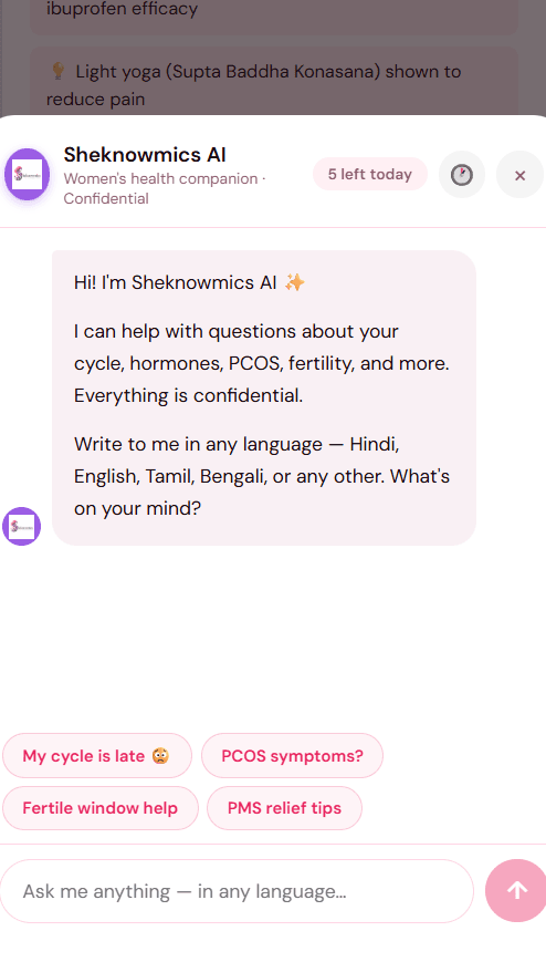 Sheknowmics AI health assistant